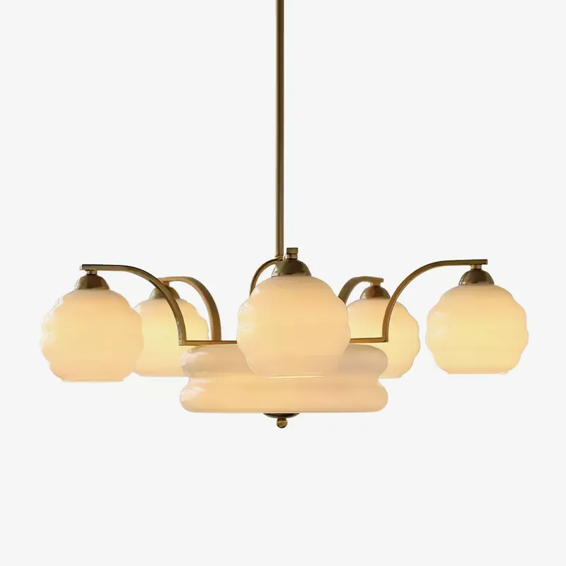 Lustra Vintage Art Deco Lüster mit Glasschirm