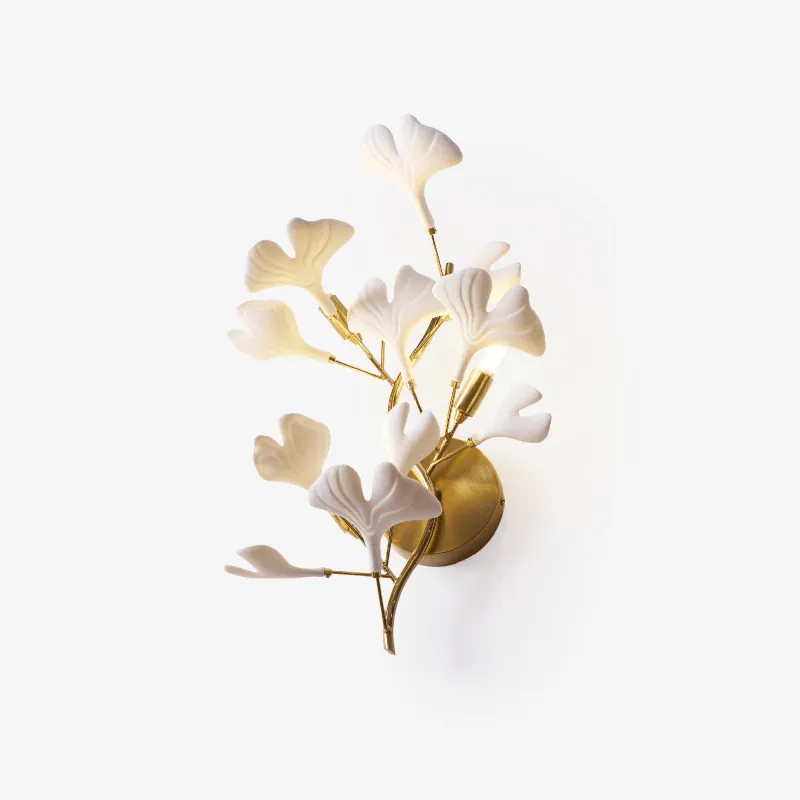 Wylie postmoderne Luxus-Wandleuchte aus Keramik mit Gingko
