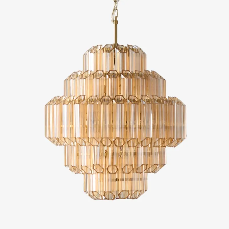 Aurora Aurum Cascade Kronleuchter aus Murano-Glas