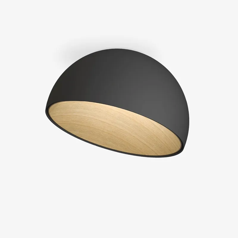 Solara Minimalistische Holz-Dome-Deckenleuchte