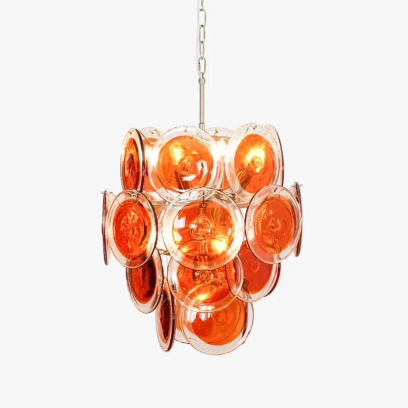 Aurora Kronleuchter aus Murano-Glas Orange