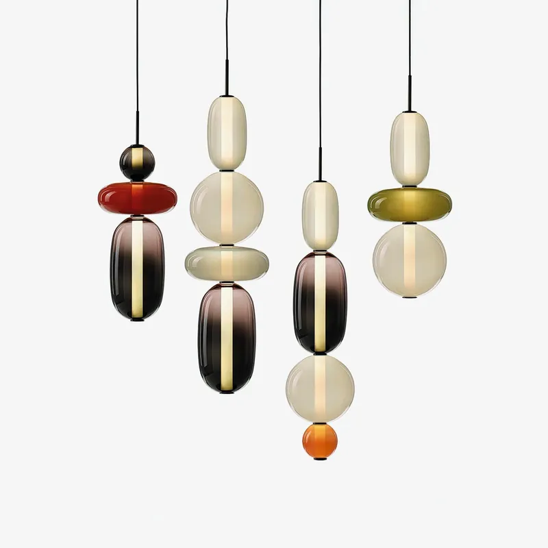 Noxic Künstlerische Pendelleuchte aus Glas und Acryl