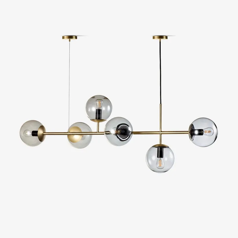 Lustra Pendelleuchte Orb Messing Glas für das Wohnzimmer