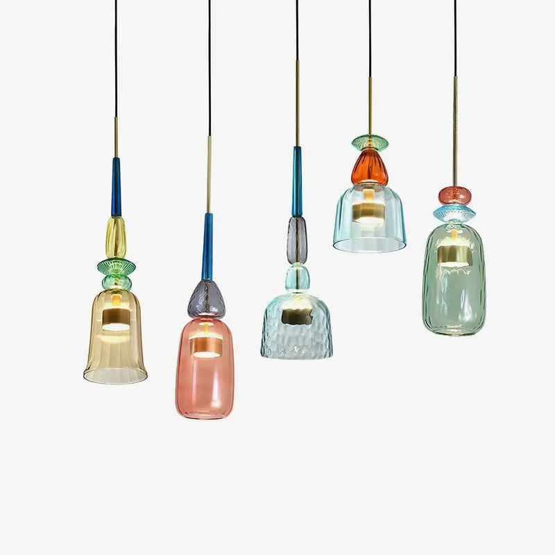 Muse Pendelleuchte im böhmischen Stil aus Glas