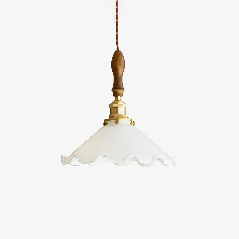 Solara Pendelleuchte aus gewelltem vintage Glas