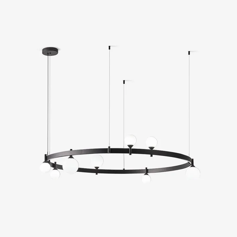 Lustra Pendelleuchte Ring Schwarz rund