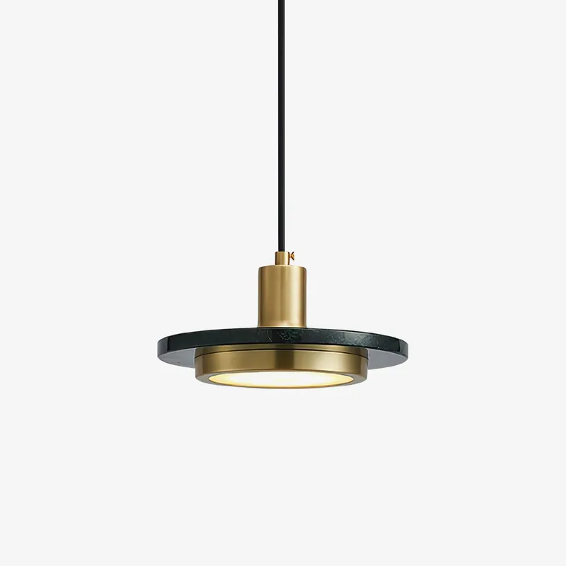 Solara Pendelleuchte aus Marmor doppelter Kreis modern