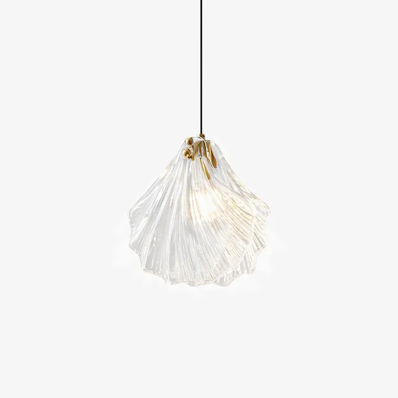 Solara Hängelampe aus Glas Muschel Künstlerisch Elegant