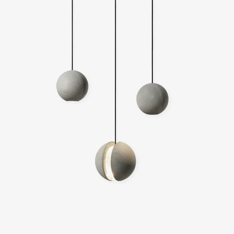 Solara Hängelampe Kugel aus Beton Mond Minimalistisch