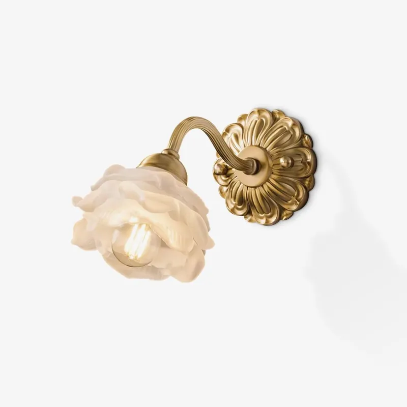 Drifte Luxuriöse Wandlampe mit floralen Motiven aus Messing