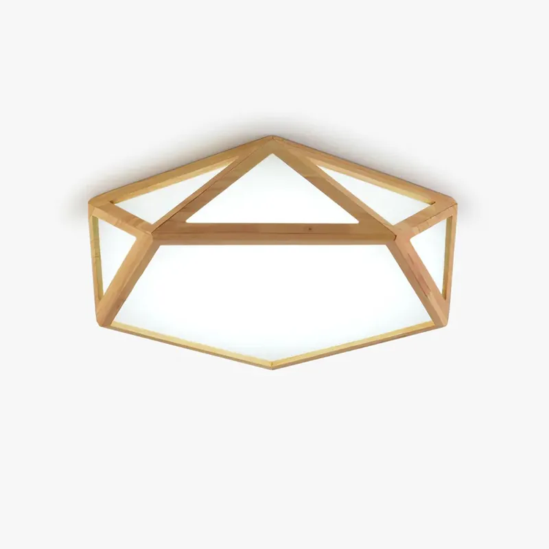 Solara Deckenleuchte aus Holz geometrisches Diamantmodern