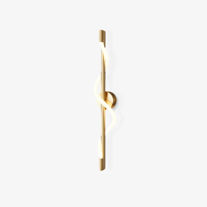 Fidora Skulpturale Wandlampe aus Messing und Silikon