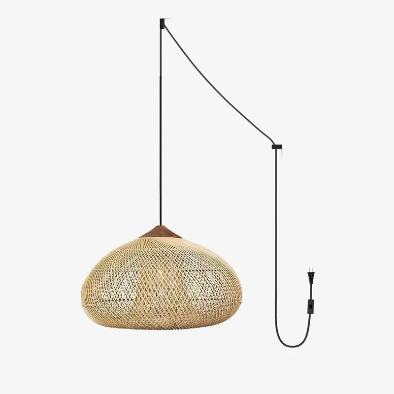 Solara Pendelleuchte Geflochtenes Rattan Swag