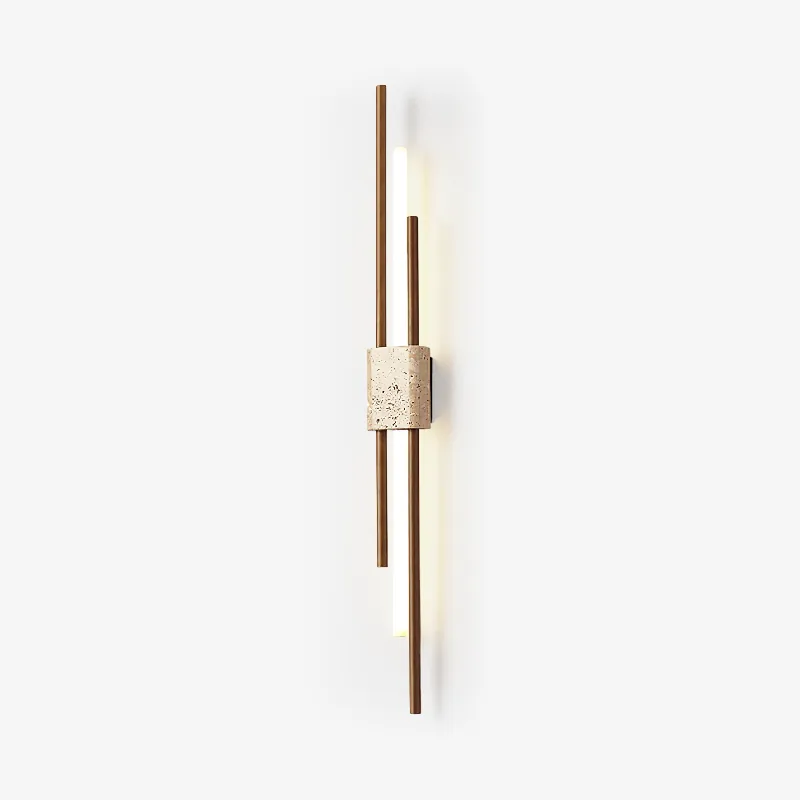 Axis Minimalistische Wandleuchte aus Terra-Holz