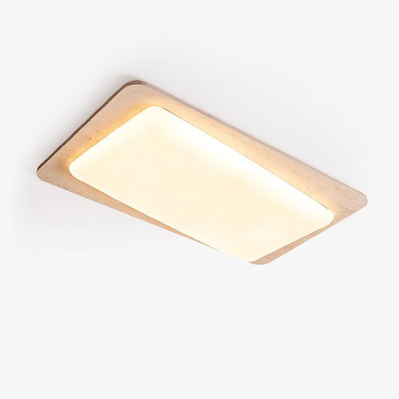 Aurilith Minimalistische Deckenleuchte aus Travertin