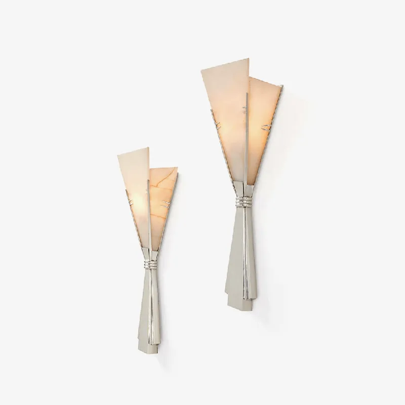 Florent Wandleuchte aus Alabaster mit Ventilator