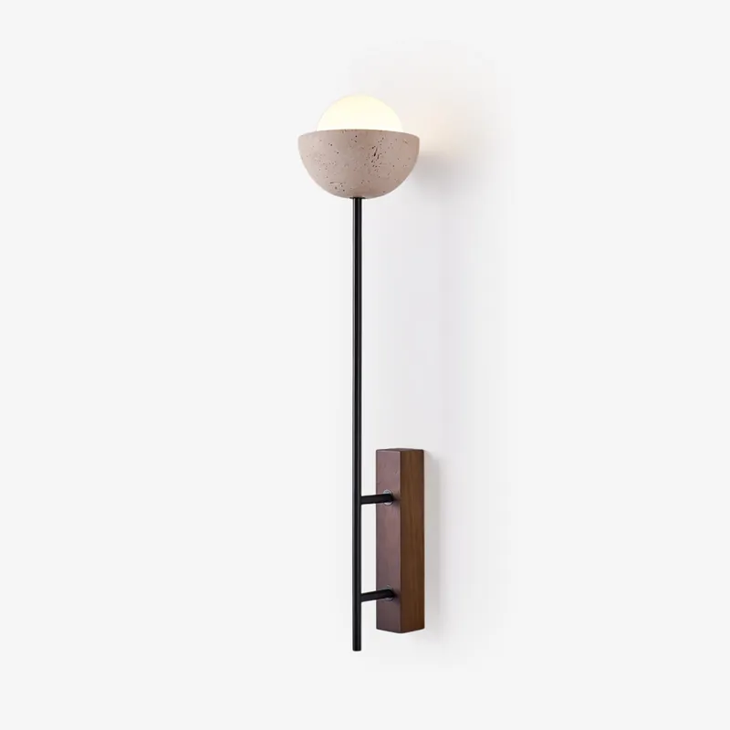 Solstice Moderne minimalistische Wandleuchte aus Travertin