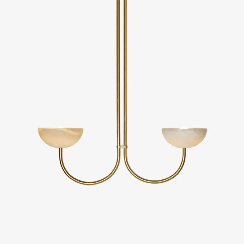 Lunaris Minimalistische Pendelleuchte aus Alabaster
