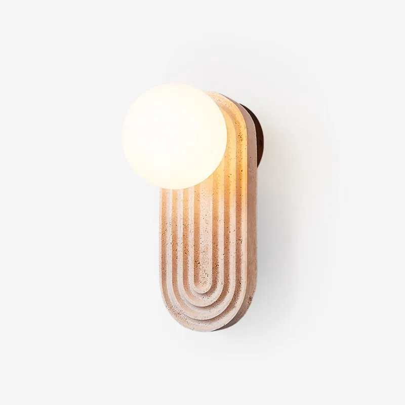 Arco Moderne Elegante Wandlampe aus Travertin