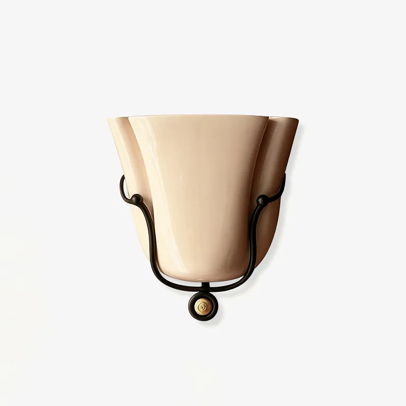 Solenne Moderne Keramik-Wandlampe Muschel