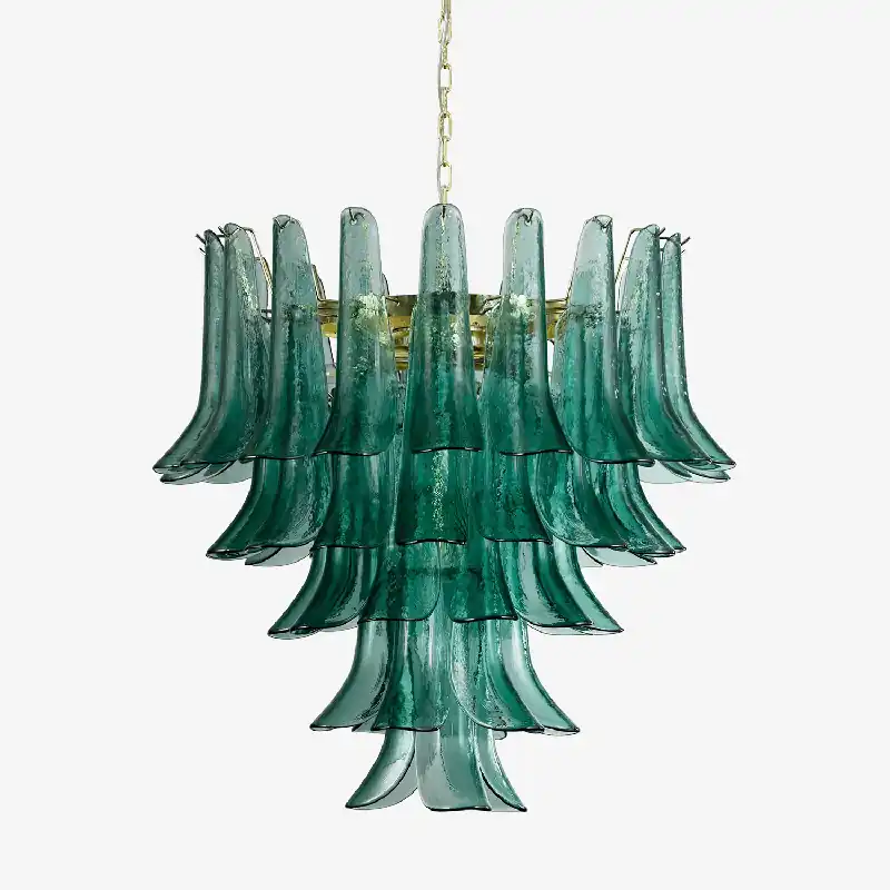 Petali Minimalistische Moderne Glas-Metall-Kronleuchter