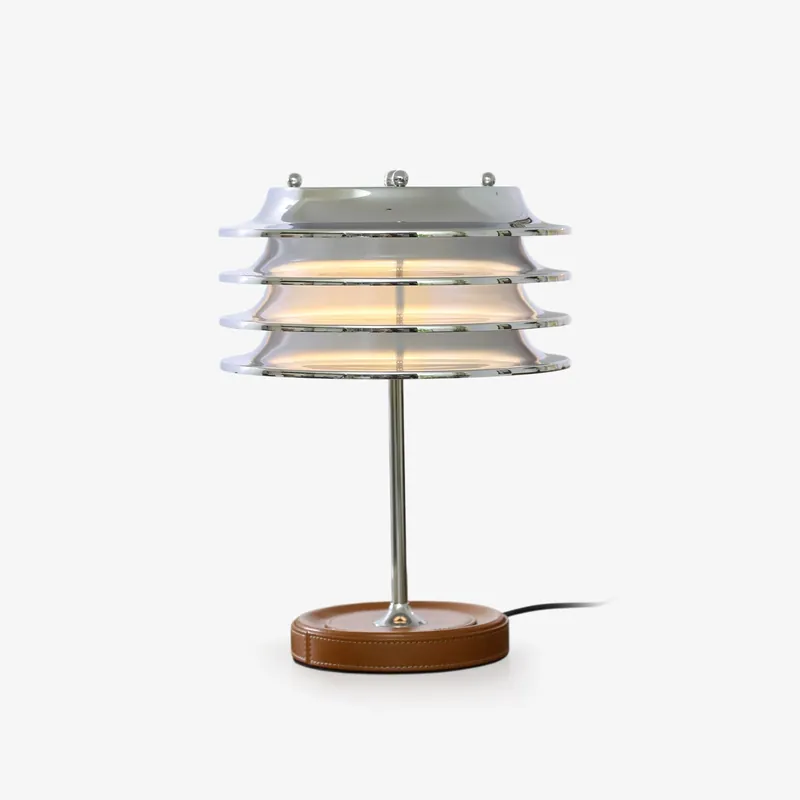 Calystron Kunst Kunstleder Metall Tischlampe