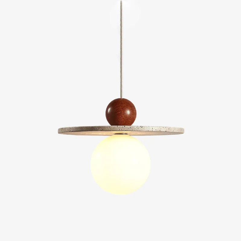 Solen Natürliche Travertin-Metall-Pendelleuchte