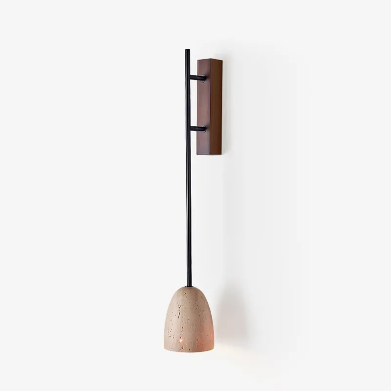 Terra Metall-Travertin-Wandlampe
