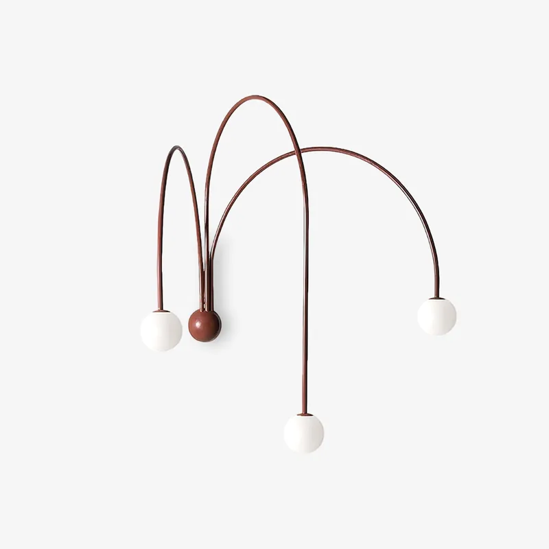 Gran Moderne Minimalistische Glas-Eisen-Wandlampe