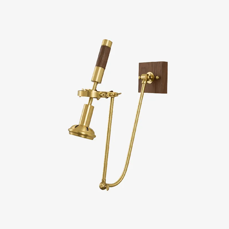 Moderne Minimalistische Holz Metall Wandlampe