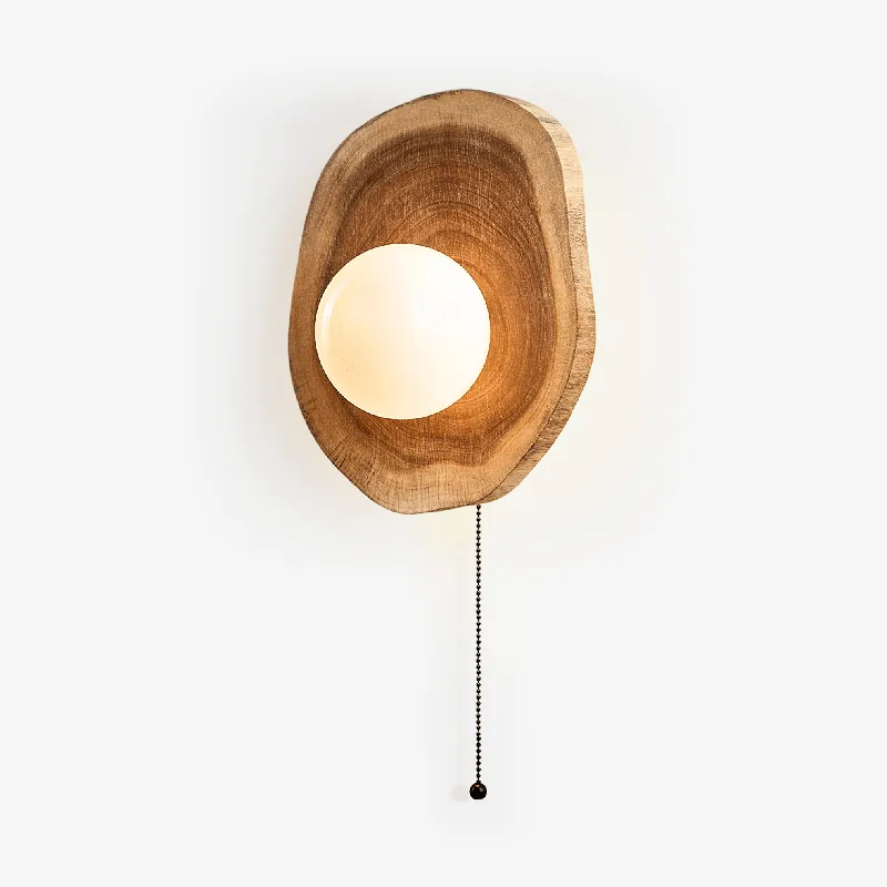 Ligna Moderne Minimalistische Glas Holz Wandlampe