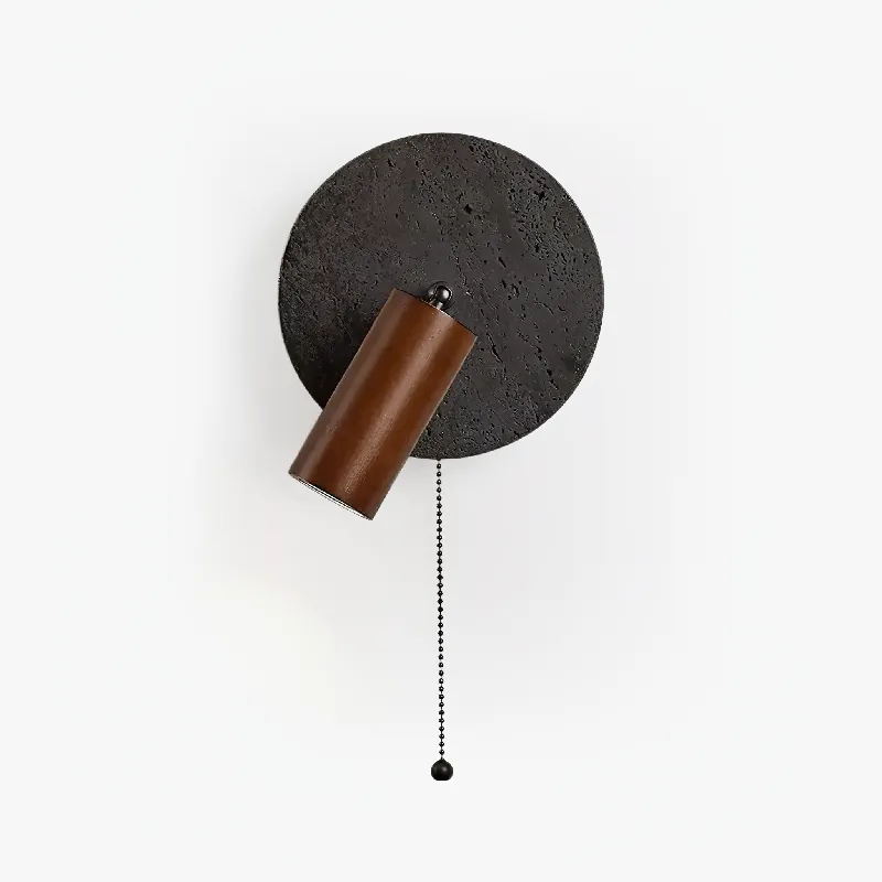 Alaric Künstlerisch Holz Travertin Wandlampe
