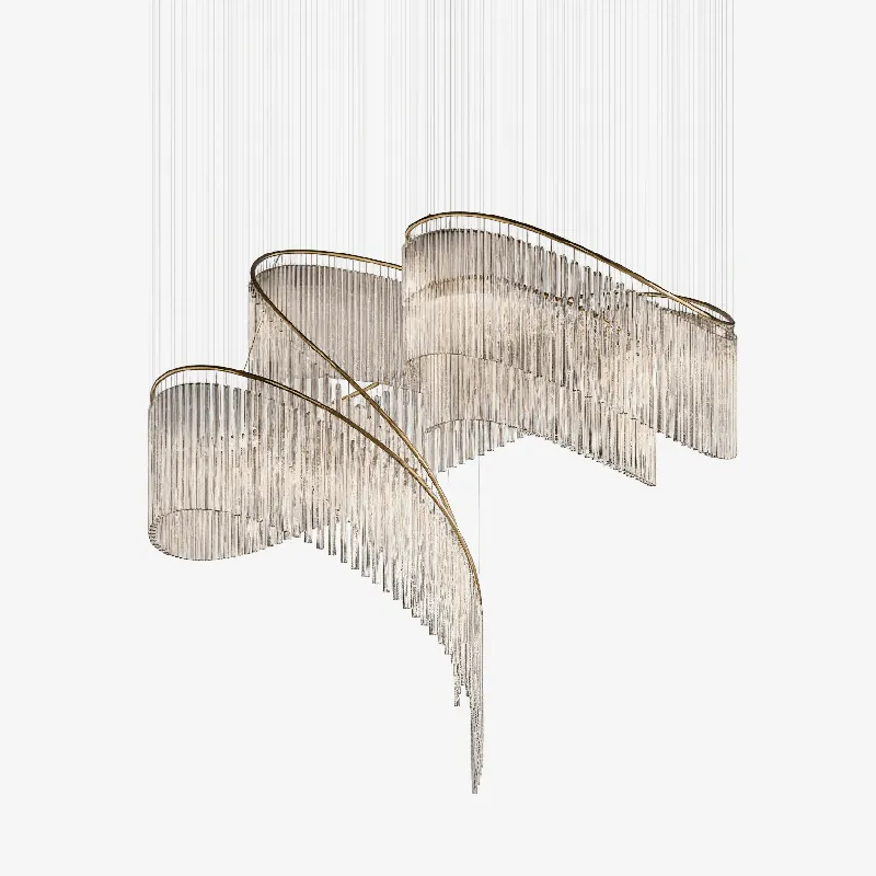 Crystal Spin Eleganter Minimalistischer Kronleuchter