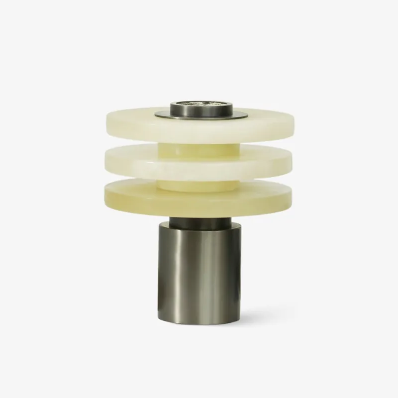 Aura Tischlampe aus Alabaster Obelisk mit Etagen