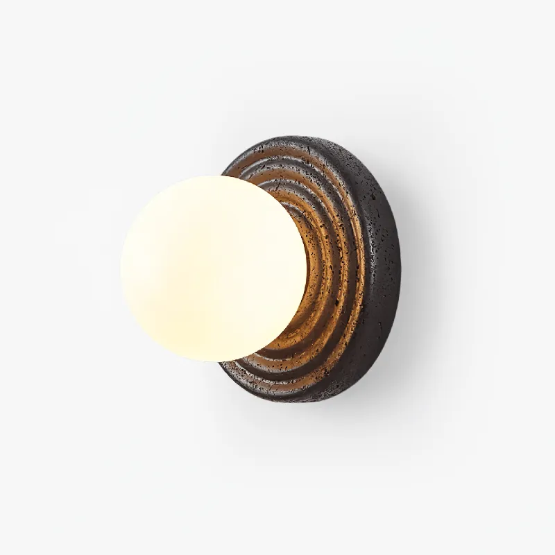 Lunara Minimalistische Wandleuchte aus Travertin