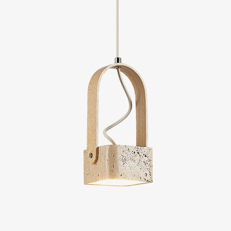 Arcello Minimalistische Hängelampe aus Travertin