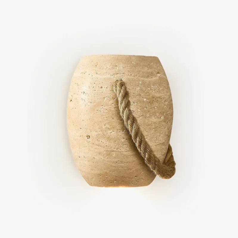 Terra Minimalistische Wandleuchte aus Seil