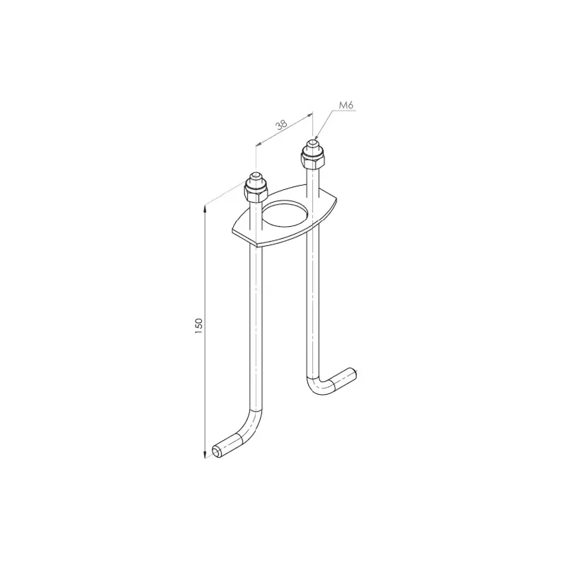 Support d’encastrement 203 lampadaire