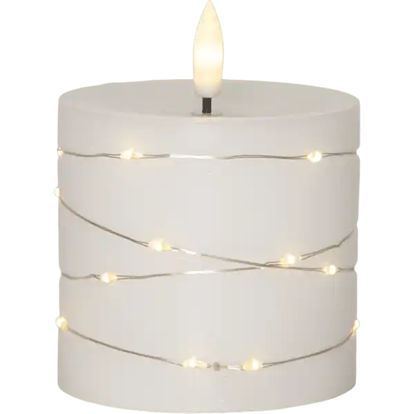 LED Bougie Pilier Flamme Dew 10cm