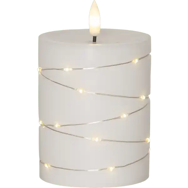 LED Bougie Pilier Flamme Dew 13cm