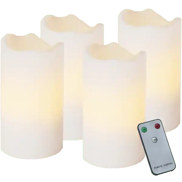 LED Bougie Pilier Pack De 4