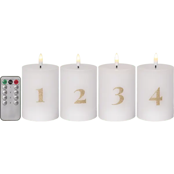 LED Bougie Pilier Flamme Advent
