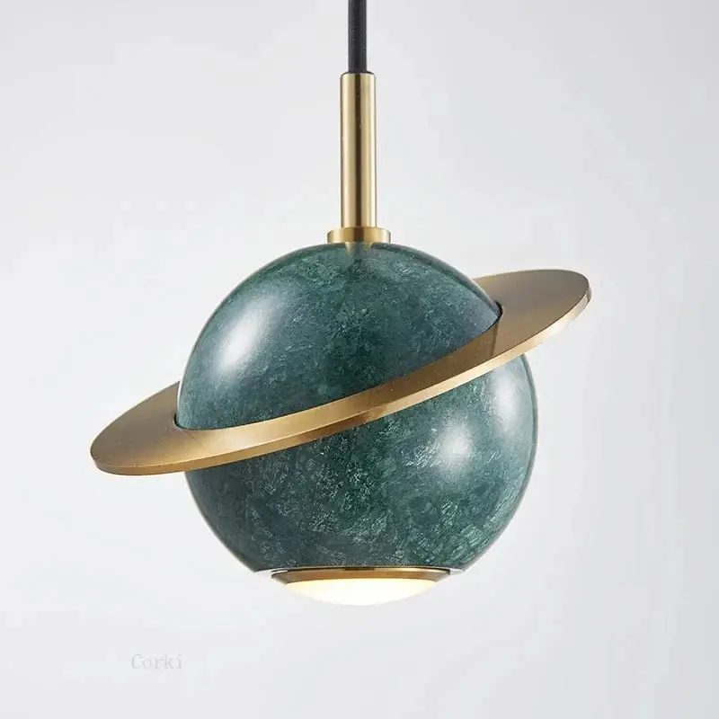 Suspension LED Marbrée - Design Épuré