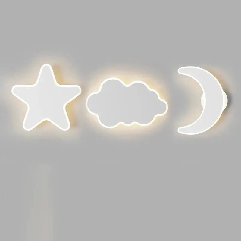 Applique murale LED ludique en blanc