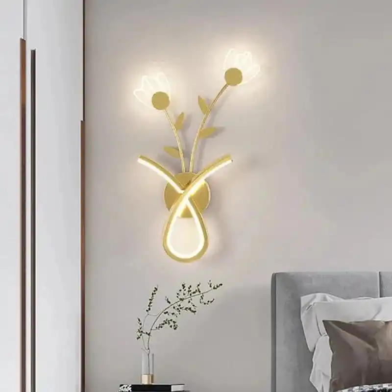 Applique Murale LED Acrylique Fleur Design