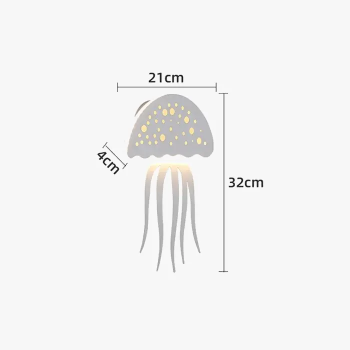 Applique murale blanche méduse LED