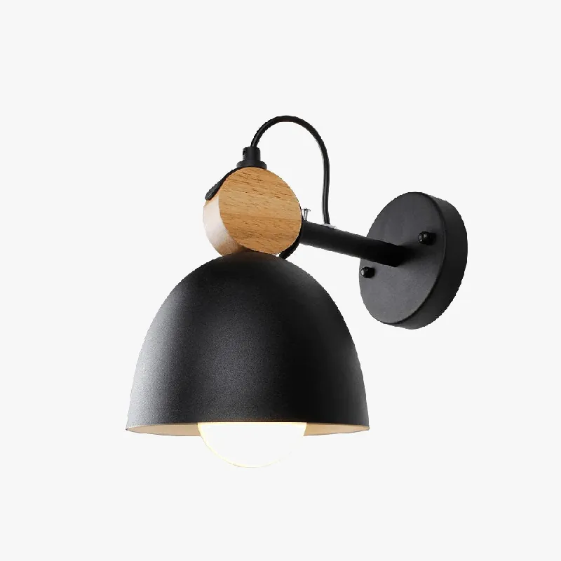 Applique murale LED bois massif ronde