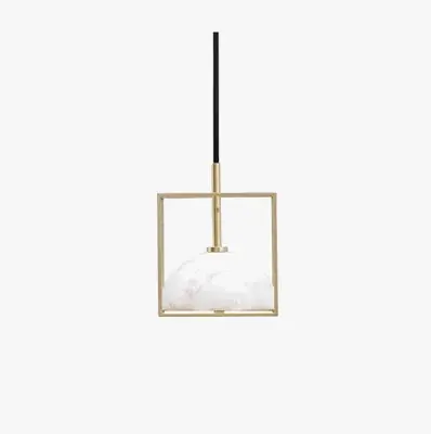 Suspension modern' marbre et cuivre