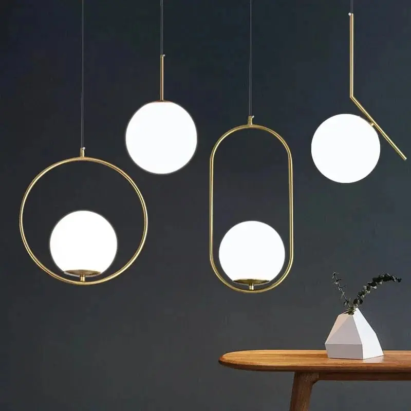 Suspension LED Noir Chrome chic