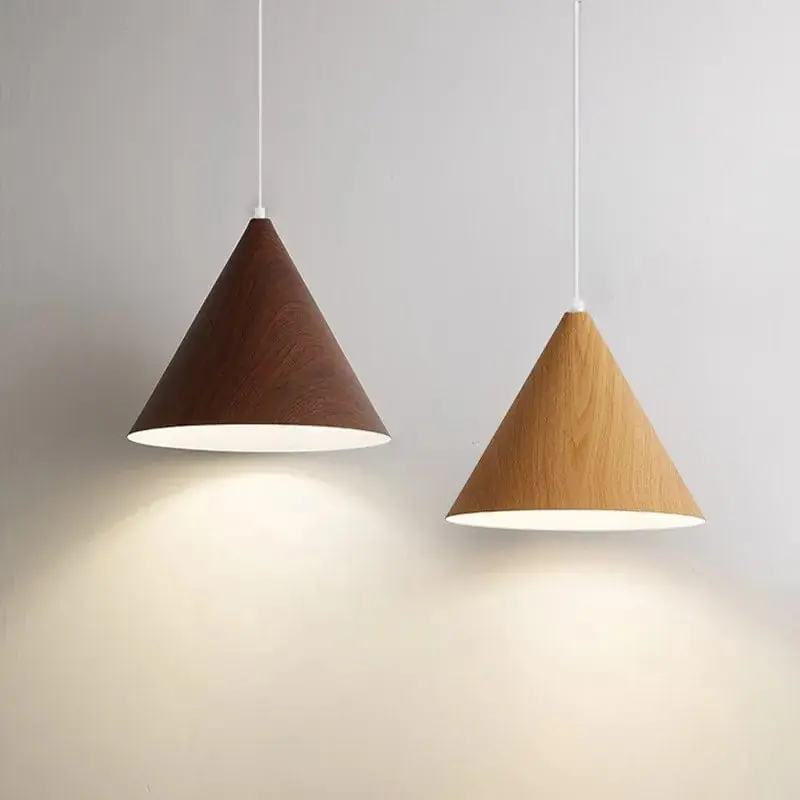 Suspension LED Noyer Massif